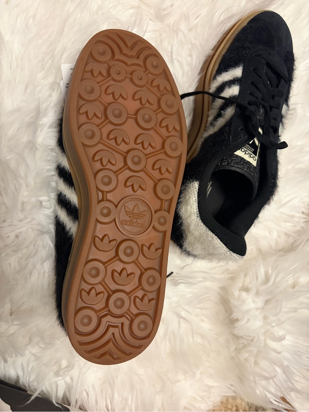 Classic Black & White Women's Sneakers by adidas - Picture 2 of 7